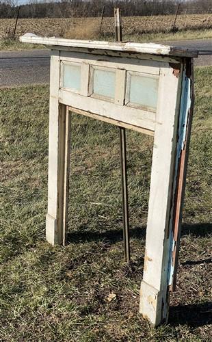 Antique Fireplace Mantel Surround (52x48) Architectural Salvage Rustic, A192