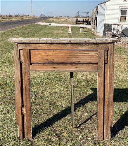 Antique Fireplace Mantel Surround (52x48) Architectural Salvage Rustic, A192