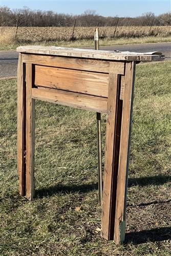 Antique Fireplace Mantel Surround (52x48) Architectural Salvage Rustic, A192