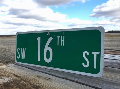 SW 16th ST Street Sign, 9x24 Vintage Green Road Sign, Metal Road Sign, A