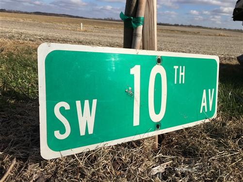 SW 10th AV Street Sign, 9x24 Vintage Green Road Sign, Metal Road Sign, C