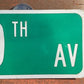 SW 10th AV Street Sign, 9x24 Vintage Green Road Sign, Metal Road Sign, E