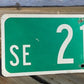 SE 21st St Street Sign, 9x24 Vintage Green Road Sign, Metal Road Sign, E