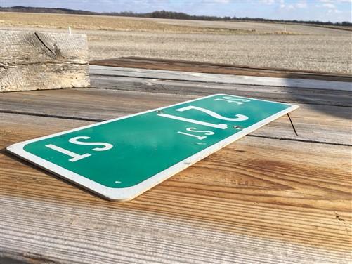 SE 21st St Street Sign, 9x24 Vintage Green Road Sign, Metal Road Sign, E