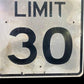 Speed Limit 30 Vintage Sign, 30x24 Vintage Metal Road Sign, G