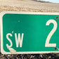 SW 2nd St Street Sign, 9x24 Vintage Green Road Sign, Metal Road Sign, C