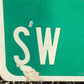 SW 2nd St Street Sign, 9x24 Vintage Green Road Sign, Metal Road Sign, C