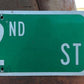 SW 2nd St Street Sign, 9x24 Vintage Green Road Sign, Metal Road Sign, D