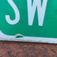 SW 2nd St Street Sign, 9x24 Vintage Green Road Sign, Metal Road Sign, D