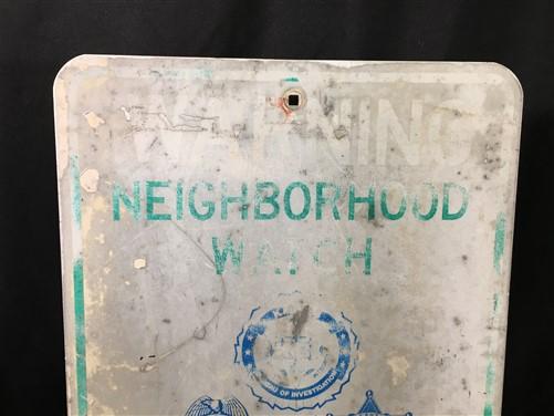 Neighborhood Watch Street Sign, 24x18 Vintage Metal Road Sign, We Call Police