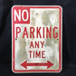 No Parking Any Time Street Sign, 24x18 Vintage Metal Road Sign, Garage Art, S