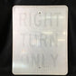 Turn Right Only Vintage Highway Road Sign, 30x24 Vintage Metal Road Sign B