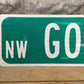 Gordon St Street Sign, Vintage Green Road Sign, 36x9 Metal Wall Sign Garage C