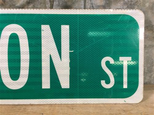 Gordon St Street Sign, Vintage Green Road Sign, 36x9 Metal Wall Sign Garage C