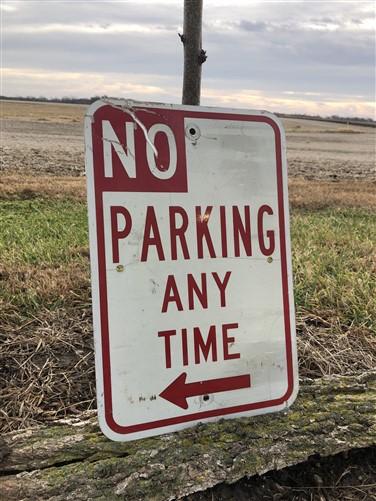 No Parking Any Time Street Sign,18x12 Vintage Metal Road Sign, Garage Art V