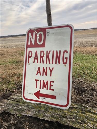 No Parking Any Time Street Sign,18x12 Vintage Metal Road Sign, Garage Art V