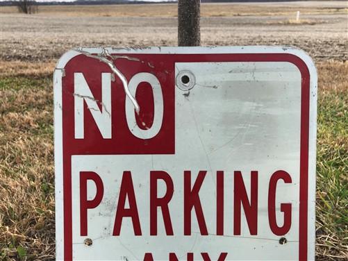 No Parking Any Time Street Sign,18x12 Vintage Metal Road Sign, Garage Art V