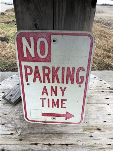 No Parking Any Time Street Sign,18x12 Vintage Metal Road Sign, Garage Art W