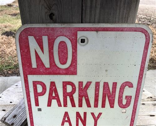 No Parking Any Time Street Sign,18x12 Vintage Metal Road Sign, Garage Art W