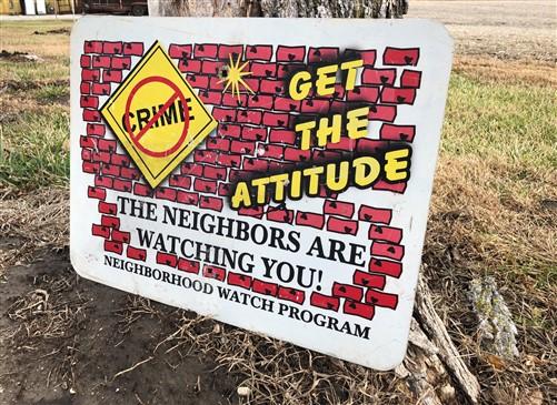 Neighborhood Watch Vintage Sign, 18x24 "Get the Attitude", Vintage Road Sign H