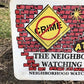 Neighborhood Watch Vintage Sign, 18x24 "Get the Attitude", Vintage Road Sign H