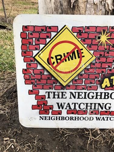 Neighborhood Watch Vintage Sign, 18x24 "Get the Attitude", Vintage Road Sign H