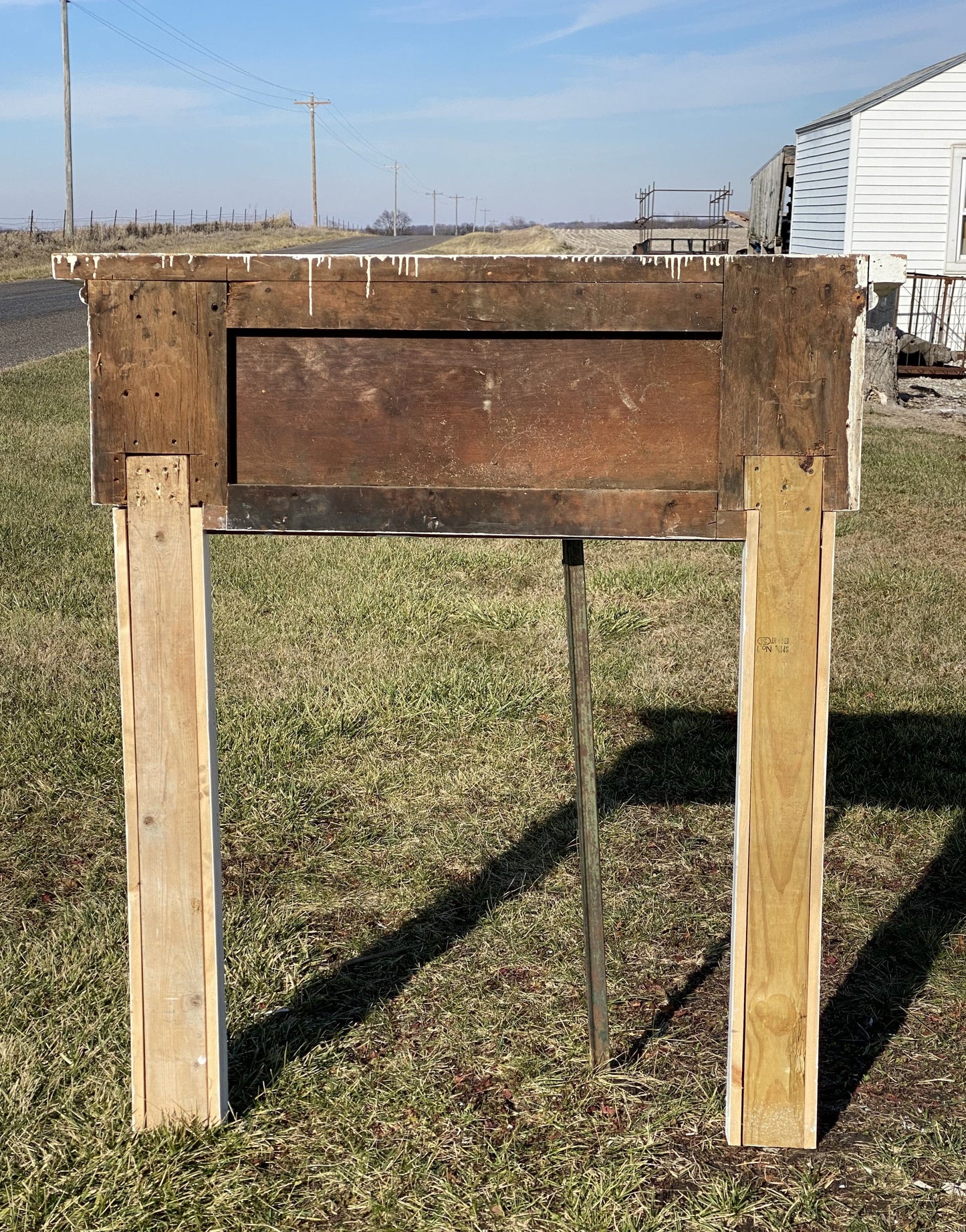 Antique Fireplace Mantel Surround (54x57.5) Architectural Salvage Rustic, A200