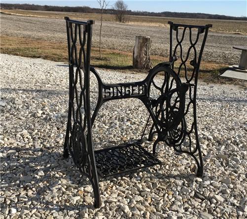 Treadle Sewing Machine, Cast Iron Base, Industrial Age, Singer Steampunk PO,