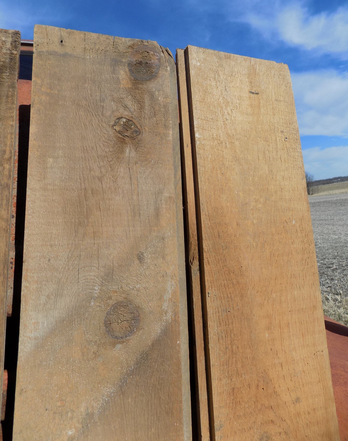 4 Barn Wood Reclaimed Planks, Wall Siding Boards, Rabbet Edge Lumber A47