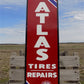 Atlas Tires Repairs Sign, Atlas Porcelain Metal Advertising, Standard Oil Sign