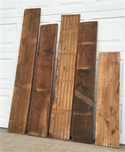 5 Barn Wood Reclaimed Planks, Wall Siding Boards, Lumber Floating Shelf A40,