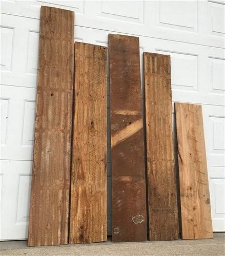 5 Barn Wood Reclaimed Planks, Wall Siding Boards, Lumber Floating Shelf A40,