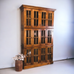 4'10" Triple Stack Cabinet, Walnut Kitchen Cabinet, Bookcase, Kitchen Storage C