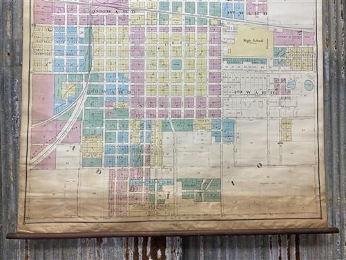 1945 Fairfield Iowa City Map, Jefferson County Plat Map, Historic Genealogy Map