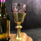 Vintage Ceremonial Church Chalice with Glass, Religious Service Cup Goblet,