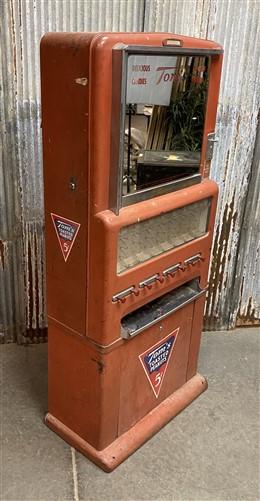 Vintage Tom's Toasted Peanuts Vending Machine, Candy Vending Machine Collectible