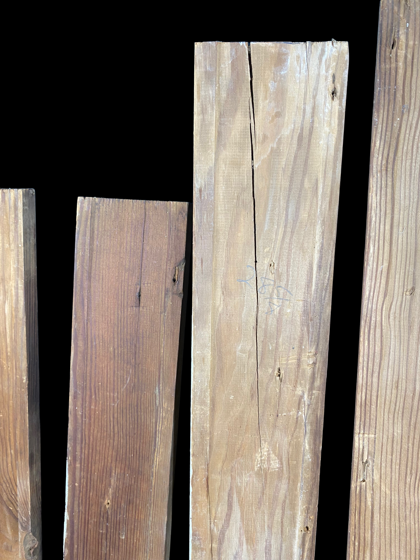 7 Wood Trim Pieces, Architectural Salvage, Reclaimed Vintage Wood Baseboard A55