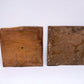 4 Plinth Blocks, Antique Bullseye Rosettes, Architectural Salvage Wood Trim C77