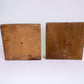 4 Plinth Blocks, Antique Bullseye Rosettes, Architectural Salvage Wood Trim C77