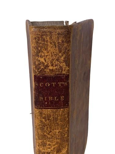 1823 Thomas Scott Bible Old New Testaments Vol 3, Leather Job to Solomons Song,