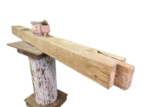 Reclaimed Barn Beam Wood Shelf, Architectural Salvage Fireplace Mantel C9