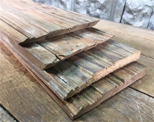 4 Wood Trim Pieces, Architectural Salvage, Reclaimed Vintage Wood Baseboard A72,