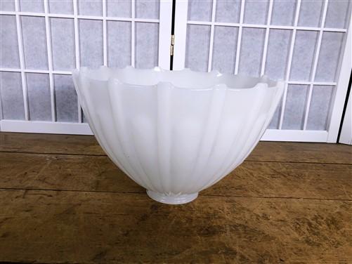 Elegant Opalescent White Milk Glass Lamp Fixture Shade, Vintage Light Shade,