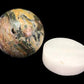 Polished Gemstone Rock Sphere, Stone Holder Display, Reiki Healing Sphere A