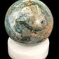 Polished Gemstone Rock Sphere, Stone Holder Display, Reiki Healing Sphere B