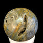 Polished Gemstone Rock Sphere, Stone Holder Display, Reiki Healing Sphere C