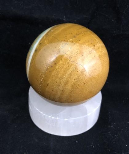 Polished Gemstone Rock Sphere, Stone Holder Display, Reiki Healing Sphere D