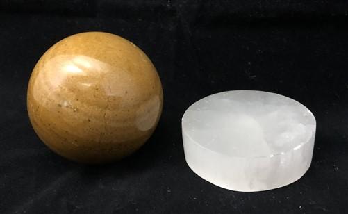 Polished Gemstone Rock Sphere, Stone Holder Display, Reiki Healing Sphere D