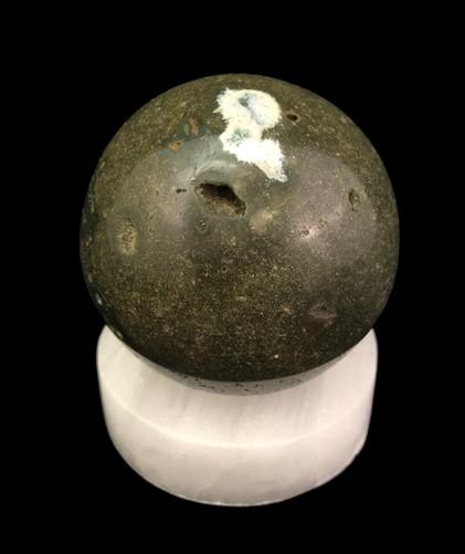 Polished Gemstone Rock Sphere, Stone Holder Display, Reiki Healing Sphere E