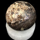 Polished Gemstone Rock Sphere, Stone Holder Display, Reiki Healing Sphere L